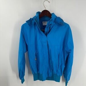 VTG 90s Y2K Sportif USA Gore-Tex Hooded Full Zip Windbreaker Jacket‎ Blue L